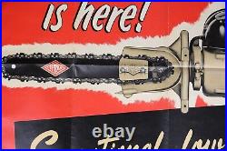 Vintage Chainsaw Store Display sign Titan Sportsman Poster Advertising Tool