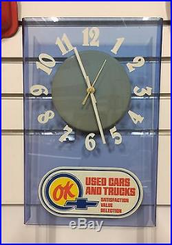 Vintage Chevrolet Dealership Showroom OK Used Cars Clock 1960s