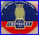 Vintage-Chevrolet-Owl-Porcelain-Sign-Metal-Gasoline-Motor-Oil-11-3-4-Dealership-01-jpqa