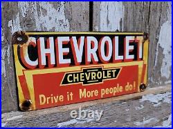 Vintage Chevrolet Porcelain Sign Chevy Truck Service Chevy Dealer Car Auto Sales
