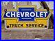 Vintage-Chevrolet-Porcelain-Sign-Used-Truck-Service-Chevy-Dealer-Car-Auto-Sales-01-naci