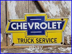 Vintage Chevrolet Porcelain Sign Used Truck Service Chevy Dealer Car Auto Sales