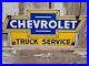 Vintage-Chevrolet-Porcelain-Sign-Used-Truck-Service-Chevy-Dealer-Car-Auto-Sales-01-tx