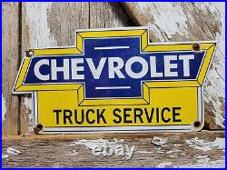 Vintage Chevrolet Porcelain Sign Used Truck Service Chevy Dealer Car Auto Sales