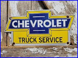 Vintage Chevrolet Porcelain Sign Used Truck Service Chevy Dealer Car Auto Sales