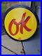 Vintage-Chevy-Chevrolet-OK-Used-Cars-Sign-Metal-Porcelain-30-Inch-Gas-Oil-McAX-01-ac