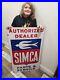 Vintage-Chrysler-Simca-Authorized-Dealer-Porcelain-Enamel-Sign-Double-Sided-01-miwd