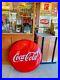 Vintage-Coca-Cola-36-Porcelain-Enamel-Button-Sign-LOCAL-PICK-UP-ONLY-38340-01-ef