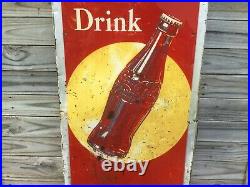 Vintage Coca Cola Advertising Sign 1930's