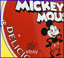 Vintage Coca Cola Porcelain Sign Gas Station Bottle Pepsi Disney Mickey Mouse