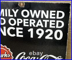 Vintage Coca Cola Porcelain Sign Gas Station Bottle Pepsi Pump Plate Bottle