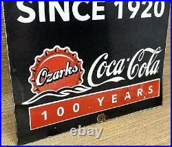 Vintage Coca Cola Porcelain Sign Gas Station Bottle Pepsi Pump Plate Bottle