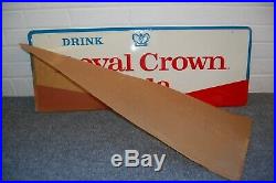 Vintage Collectible Royal Crown Cola RC Soda Embossed Sign original TobaccoPaper