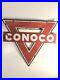 Vintage-Conoco-porcelain-double-sided-service-station-sign-30x-25-triangle-01-ktdv