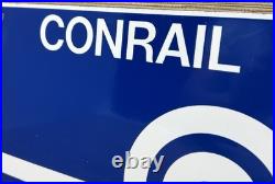 Vintage Consolidated Rail Corporation Porcelain Sign Train Station Conrail Gas