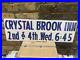 Vintage-Crystal-Brook-Inn-Porcelain-Advertising-Sign-Eatontown-New-Jersey-NJ-01-ll