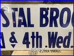 Vintage Crystal Brook Inn Porcelain Advertising Sign Eatontown New Jersey NJ