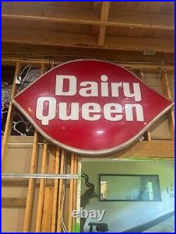 Vintage DAIRY QUEEN SIGN. GOOD CONDITION 5 ft x 10 ft