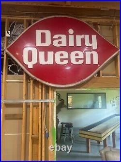 Vintage DAIRY QUEEN SIGN. GOOD CONDITION 5 ft x 10 ft