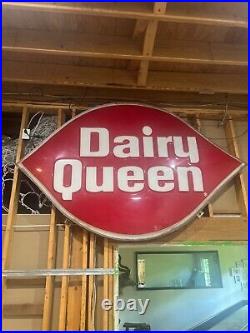 Vintage DAIRY QUEEN SIGN. GOOD CONDITION 5 ft x 10 ft