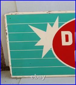 Vintage DOUBLE COLA Oval Starburst 31 Soda Pop Sign