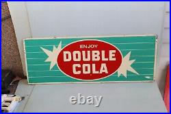 Vintage DOUBLE COLA Oval Starburst 31 Soda Pop Sign