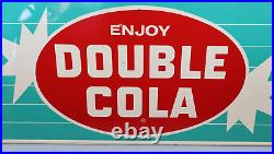 Vintage DOUBLE COLA Oval Starburst 31 Soda Pop Sign