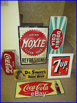 Vintage DR. SWETT'S ROOT BEER Embossed Metal Soda Sign40s-Very Rare! WOWLQQK