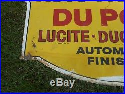 Vintage DUPONT Auto Painting Body Repair Oil Automotive Advertising Die CUT SIGN