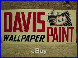 Vintage Davis Paint Sign Antique Old Metal Wallpaper
