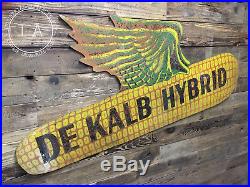 Vintage DeKalb Seed Flying Corn 72 6 Foot Masonite Advertising Sign