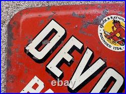 Vintage Devoe & Raynolds 11.5 Metal Indian Paint Sign