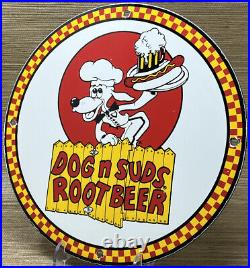 Vintage Dogs-n-suds Root Beer Porcelain Sign Pepsi Coke Piggly Wiggly Innout Gas