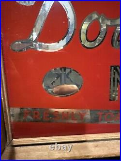 Vintage Double Kay Nuts Sign Nut Warmer Header Advertising Marquee Glass 1924