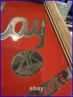 Vintage Double Kay Nuts Sign Nut Warmer Header Advertising Marquee Glass 1924