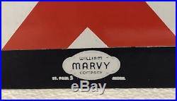 Vintage Double Sided Flange Porcelain Barber Shop Sign Great Condition Marvy USA