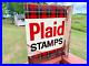 Vintage-Double-Sided-Plaid-Stamps-Sign-Very-Rare-01-mzfb