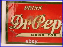 Vintage Dr. Pepper 5 Cent Robertson Sign All Original 1930's