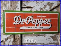 Vintage Dr Pepper Porcelain Sign 28 Old Bevrage Advertising Soda Pop Store Sign