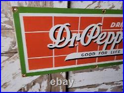 Vintage Dr Pepper Porcelain Sign 28 Old Bevrage Advertising Soda Pop Store Sign