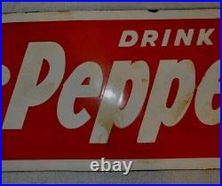 Vintage Dr Pepper Porcelain Sign Coca-Cola Pepsi Mr Pibb Barq's Frostie 20 x 7