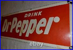 Vintage Dr Pepper Porcelain Sign Coca-Cola Pepsi Mr Pibb Barq's Frostie 20 x 7