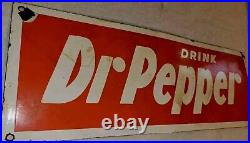 Vintage Dr Pepper Porcelain Sign Coca-Cola Pepsi Mr Pibb Barq's Frostie 20 x 7