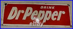 Vintage Dr Pepper Porcelain Sign Coca-Cola Pepsi Mr Pibb Barq's Frostie 20 x 7