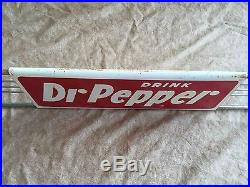 Vintage Dr Pepper Soda Horizontal Advertising Door Push Bar Sign