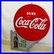Vintage-Drink-Coca-Cola-Ice-Cold-Double-Sided-Flange-Sign-Metal-A-M-4-51-01-cohf
