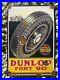 Vintage-Dunlop-Porcelain-Sign-Auto-Parts-Tire-Truck-Service-Garage-Shop-Gas-Oil-01-cuw