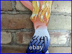 Vintage Dunlop Tires Porcelain Advertising Sign Tire Blonde Girl 15 X 5