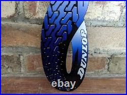 Vintage Dunlop Tires Porcelain Advertising Sign Tire Blonde Girl 15 X 5