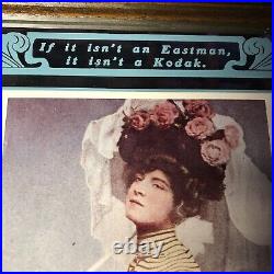 Vintage Eastman Kodak Retail Store Mirror Sign The Kodak Girl Camera Advertising